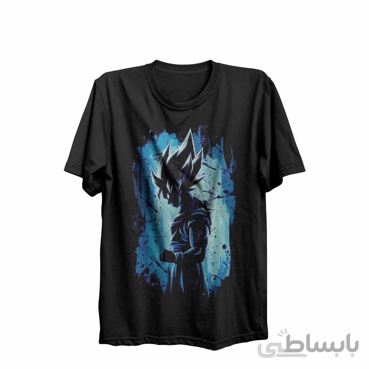 تیشرت یقه گرد مشکی طرح انیمه دارگون بال dragon ball-کپی-کپی