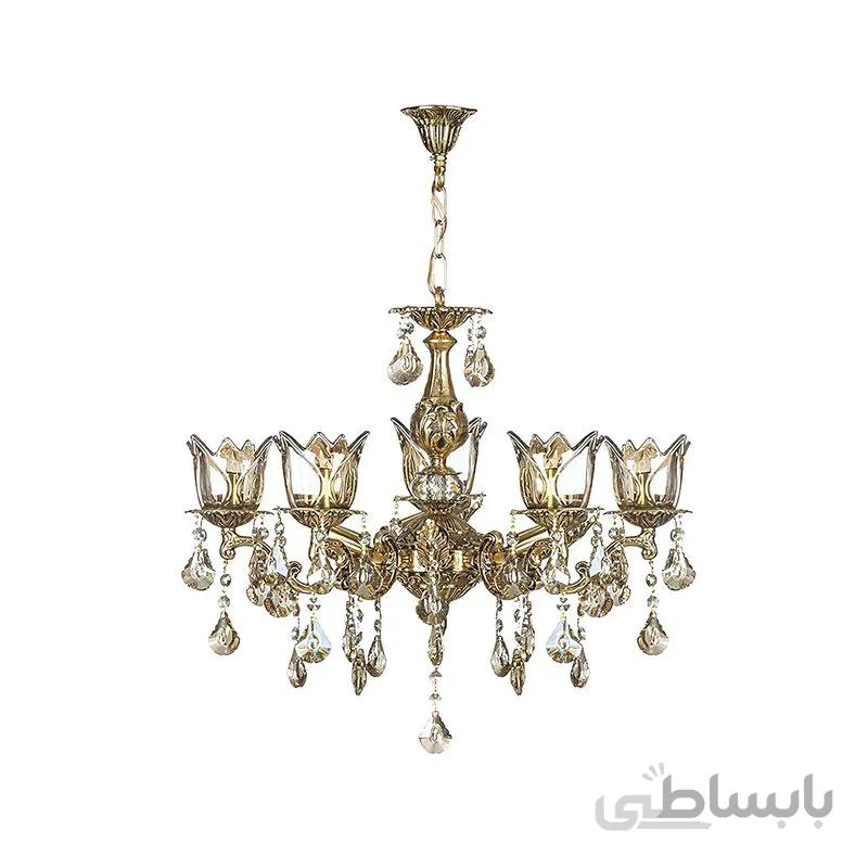 لوستر 10 شعله چشمه نور مدل C2972/5+5-B