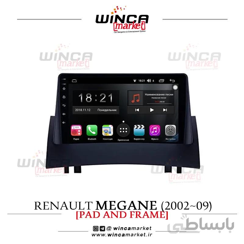 مانیتور فابریک اندروید رنو مگان برند وینکا مدل RL855/RL5098 سری S300