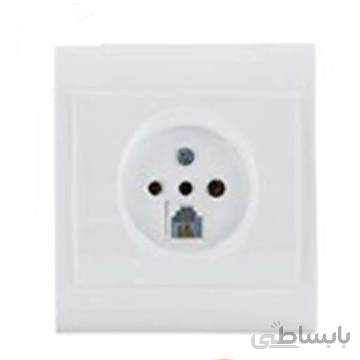 پریز تلفن دو منظوره پارت الکتریک مدل مهتاب ا Dual purpose telephone socket Part Electric Moonlight model