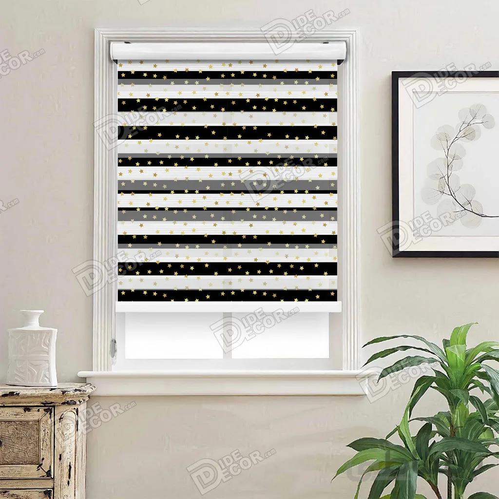 پرده زبرا چاپی دو رو طرح دار کد ZMP-599