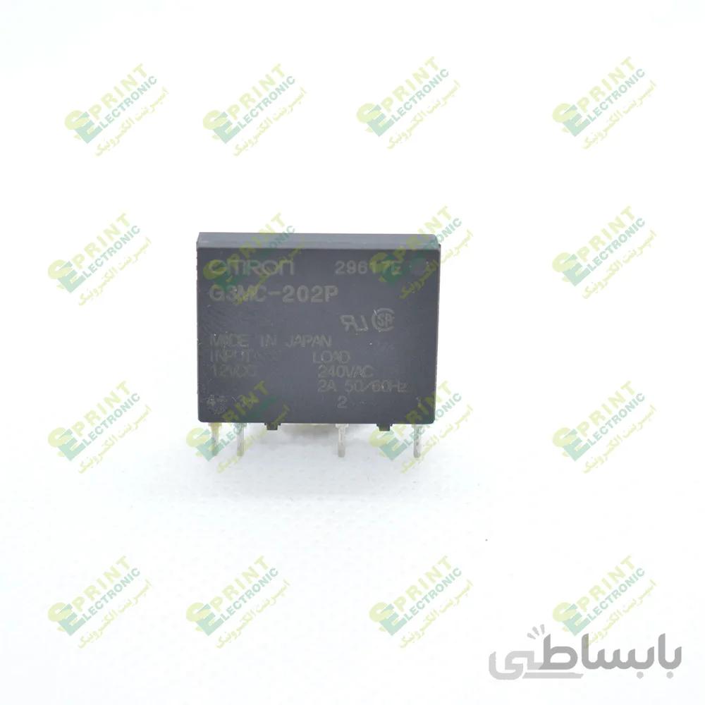 رله الکترونیکی 12ولت SSR روبردی 4 پایه تک فاز 2 آمپر DC/AC