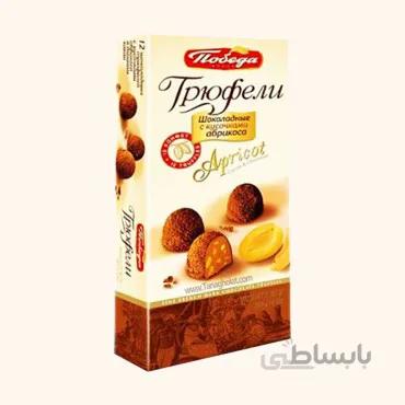 ترافل شکلاتی پوبدا کاکائو شکلات با تکه های زردآلو