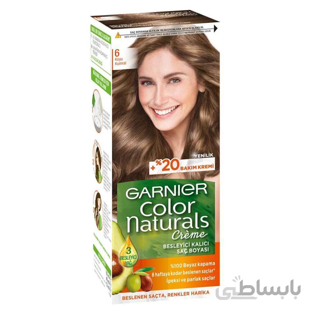 رنگ‌موی شماره 6 گارنیر Garnier رنگ بلوطی تیره