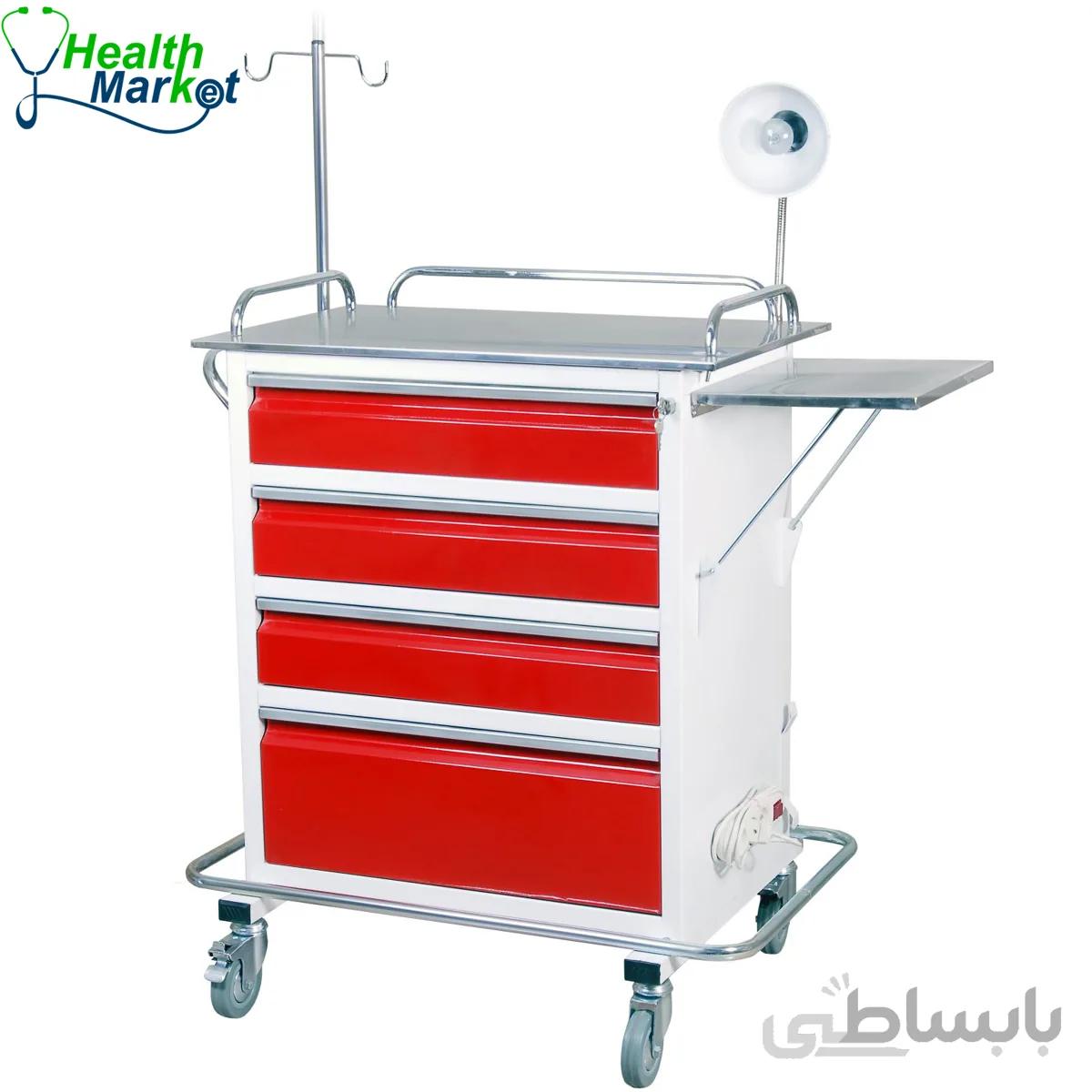 ترالی اورژانس 4 کشو فلزی