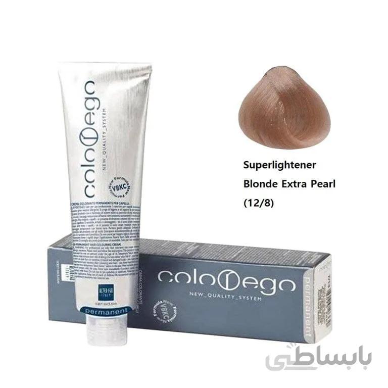 رنگ موی آلتراگو مدل (Colorego) کد 12/8 بلوند مرواریدی خیلی روشن