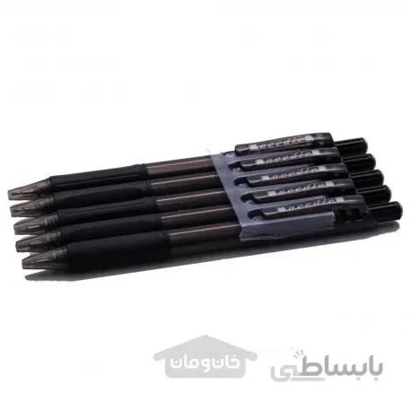 خودکار نوک سوزنی سیاه 5 عدد(ساخت هند)