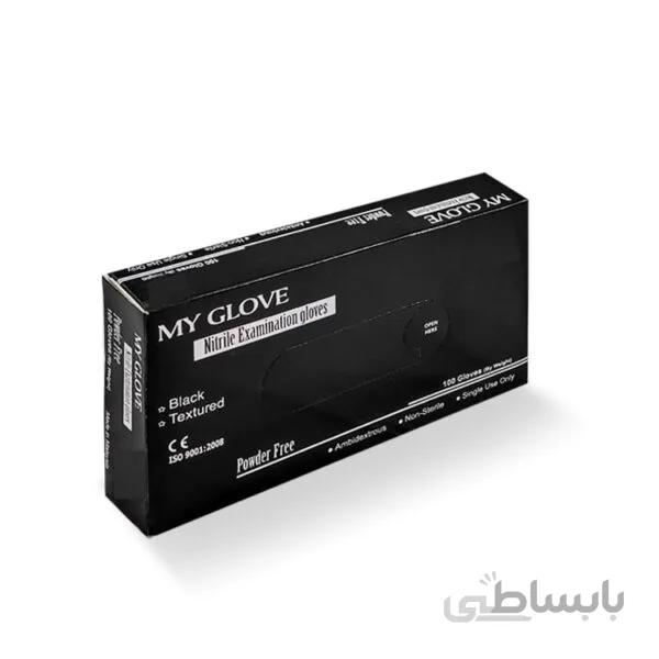 دستکش نیتریل مشکی مای گلاو MY GLOVE ا MY GLOVE Nitrile Examination Gloves