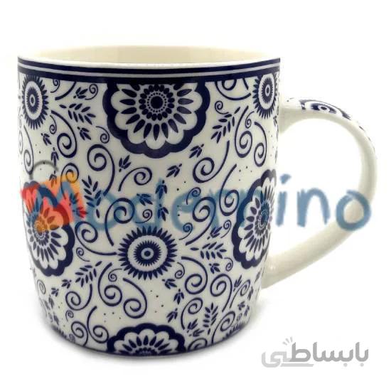 ماگ چینی LLSAIDA نقش شرقی سرمه ای مدل 505