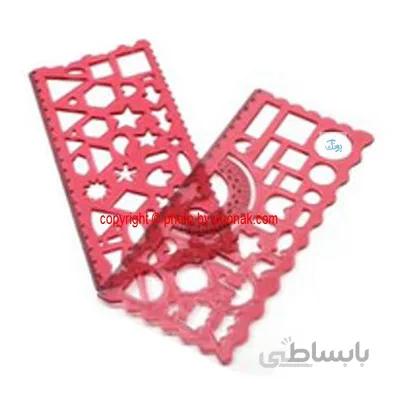 ست خط کش ژله ای شابلون دار مجموعه 2 عددی
