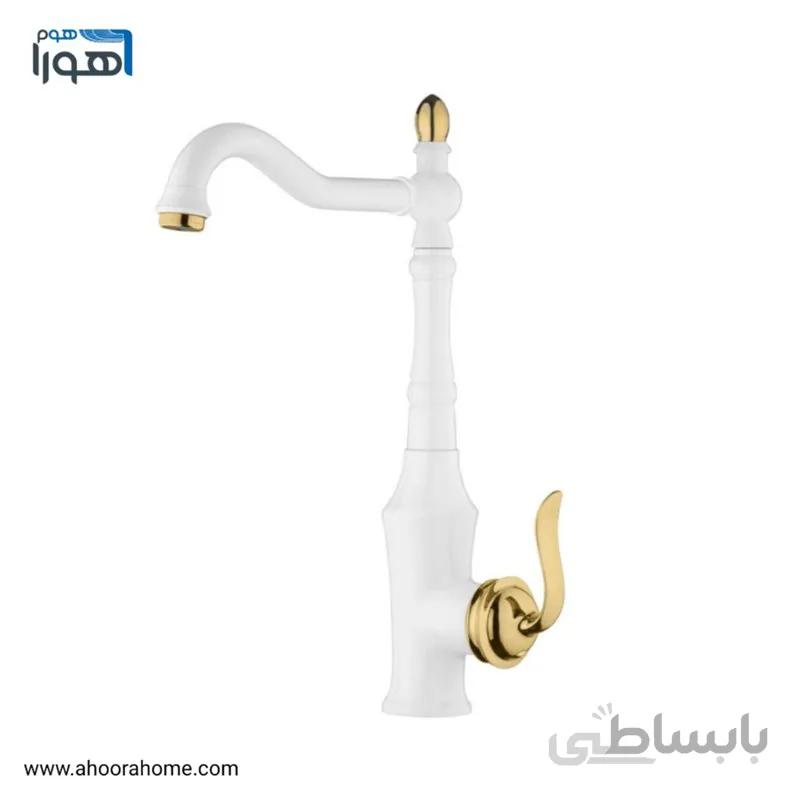 شیر ظرفشويی آبران مدل هلن سفید طلایی