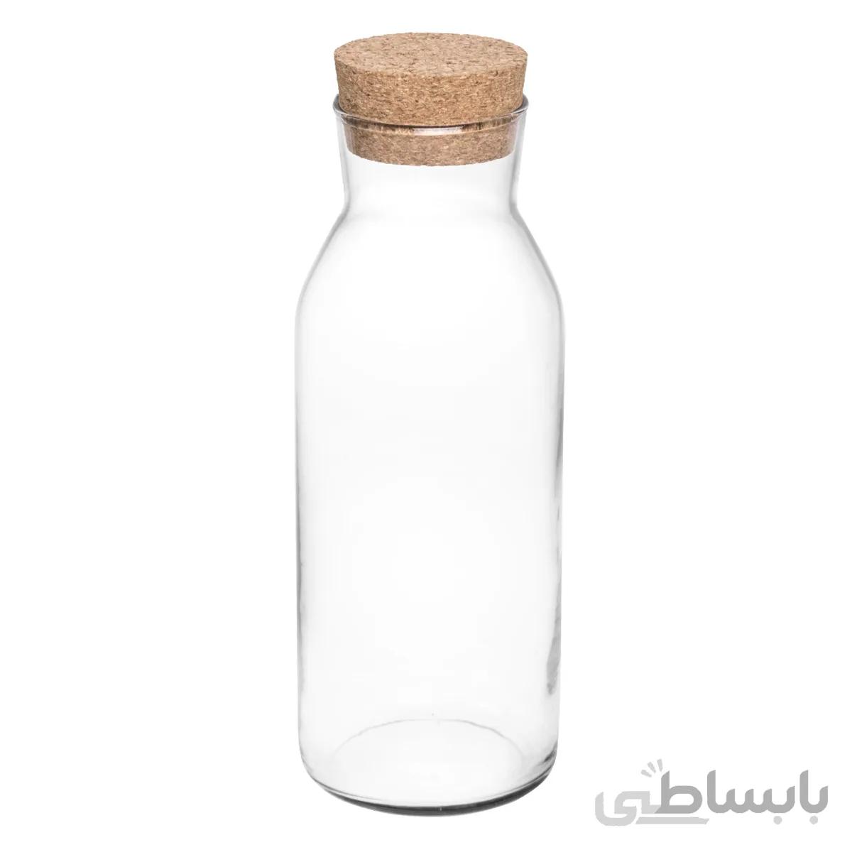 بطری شیشه ای با درب چوب پنبه کد 2218
