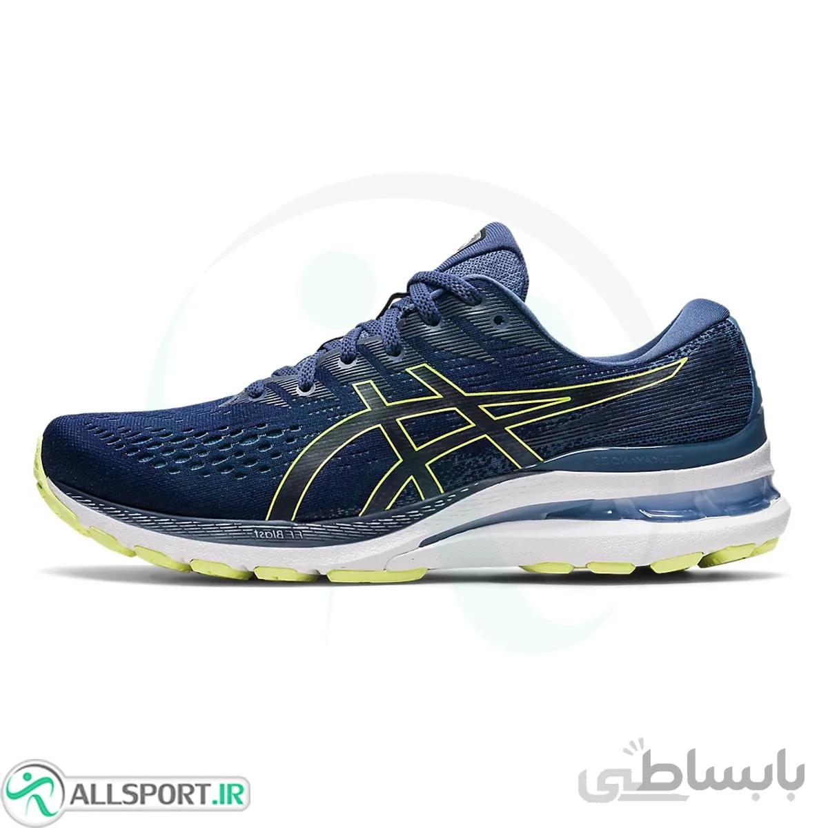کتانی رانینگ مردانه اسیکس طرح اصلی Asics Kayano 28 Yellow Blue