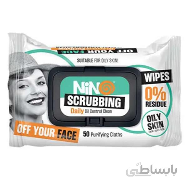 دستمال مرطوب آرایشی نینو پوست چرب ا شناسه کالا: 3063