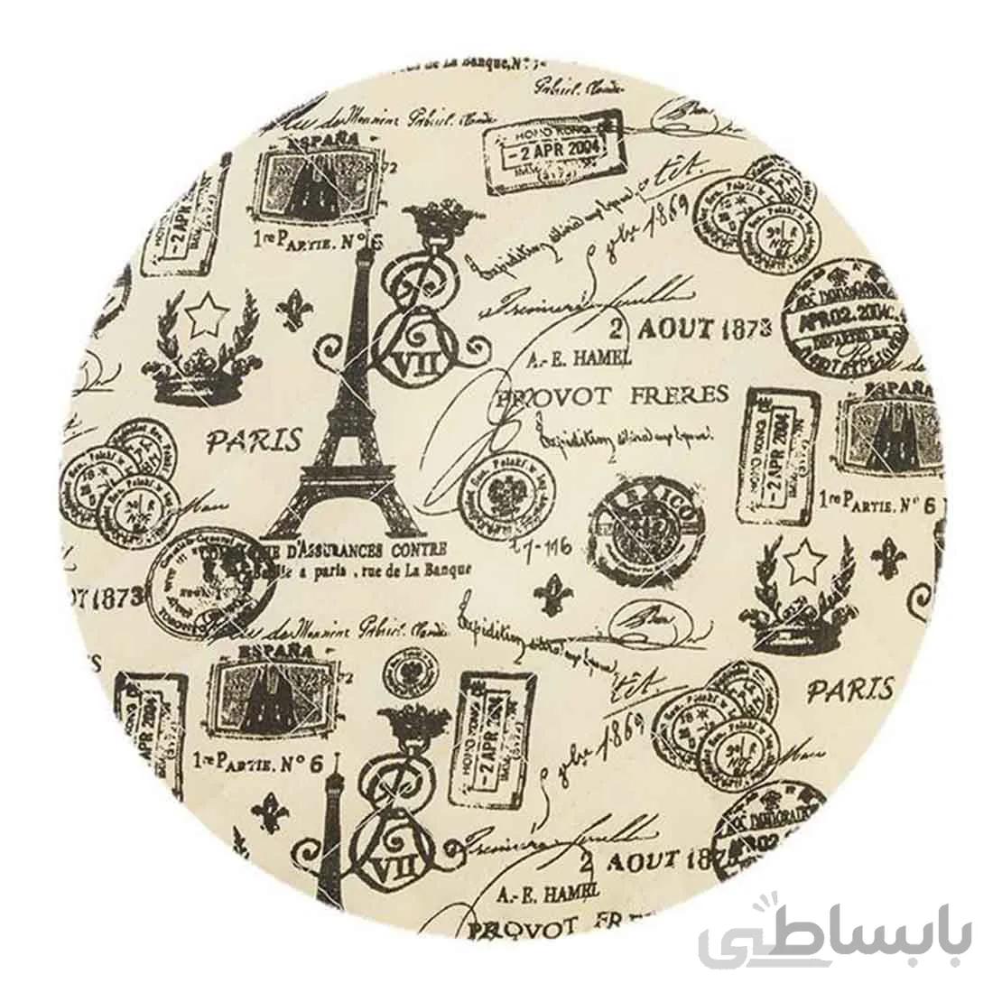 دمکن 3 تکه کشدار چاپی رزین تاژ طرح ایفل