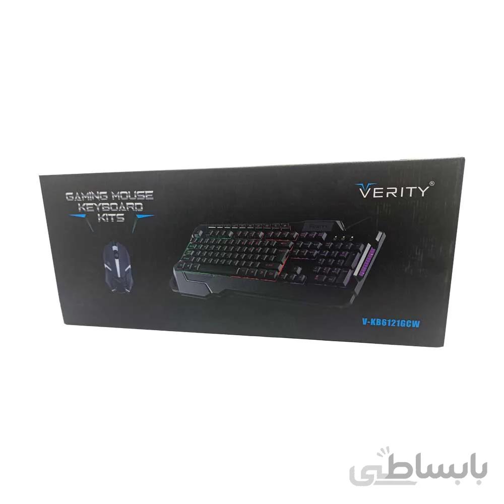 کيبورد و ماوس گيم سيم دار وریتی مدل KB6121GCW