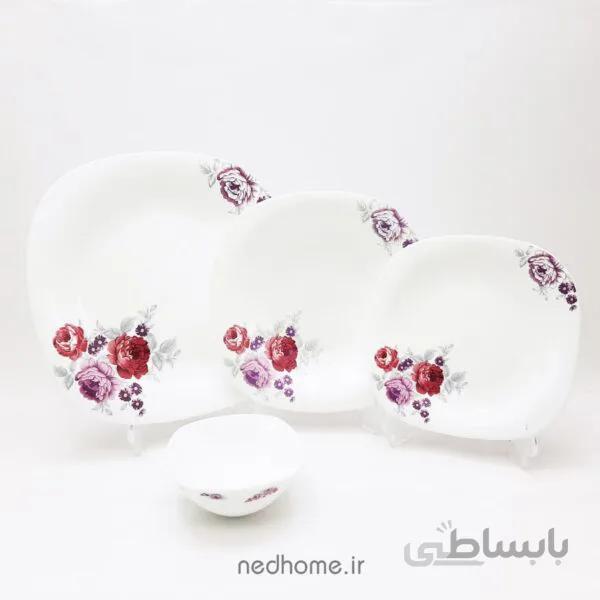 سرویس غذاخوری 28 پارچه پارس اپال طرح Lalique – 362