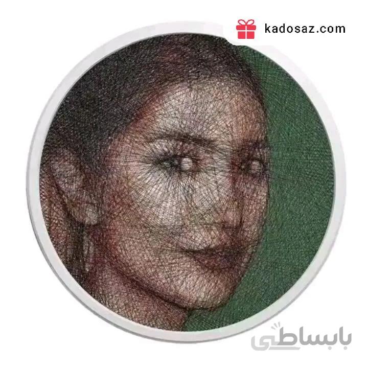 تابلو چهره بافته شده با نخ - تابلو نخی