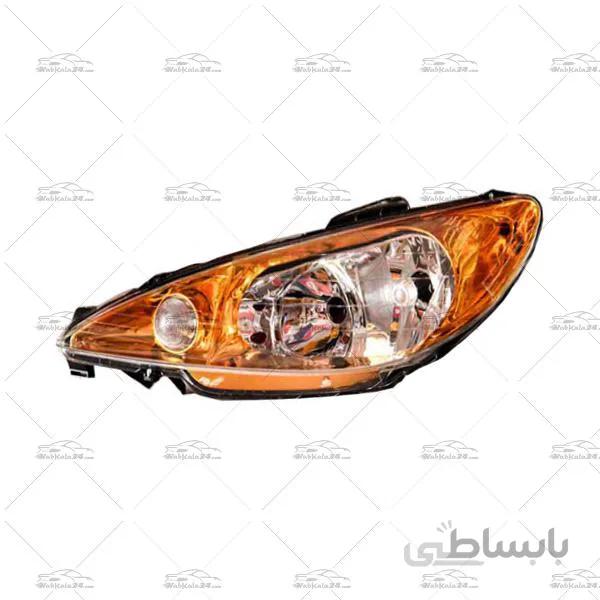 چراغ جلو اسپرت پژو 206 طرح کروم طلایی ا Golden Front Light For Peugeot 206 Headlights
