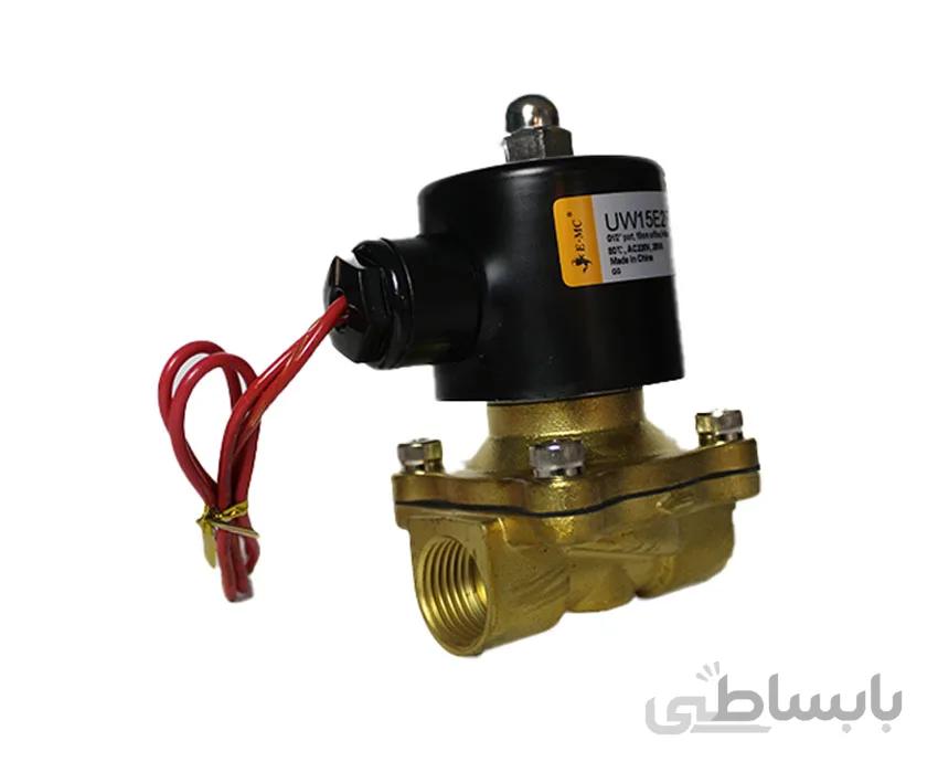 شیر برقی برنجی دیافراگمی 1/2 اینچ EMC مدل UW-15VE2F