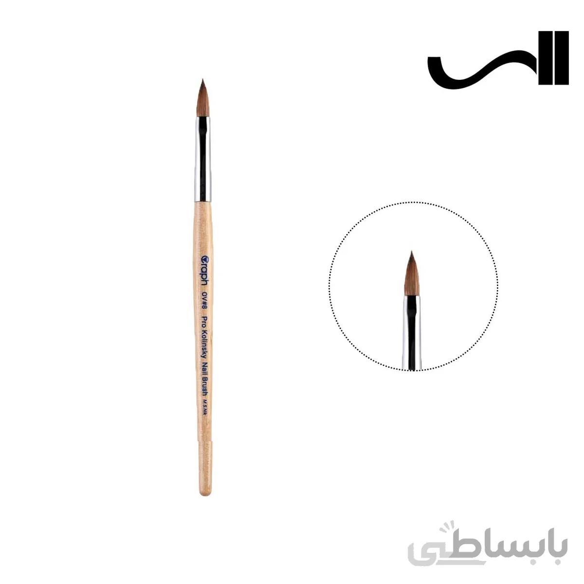 قلم موی کاشت ناخن اشکی گراف سایز 8