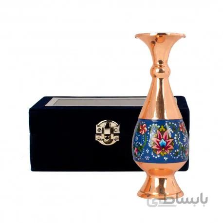 گلدان کوچک کادویی مس و پرداز با جعبه مخمل - صنایع دستی 50