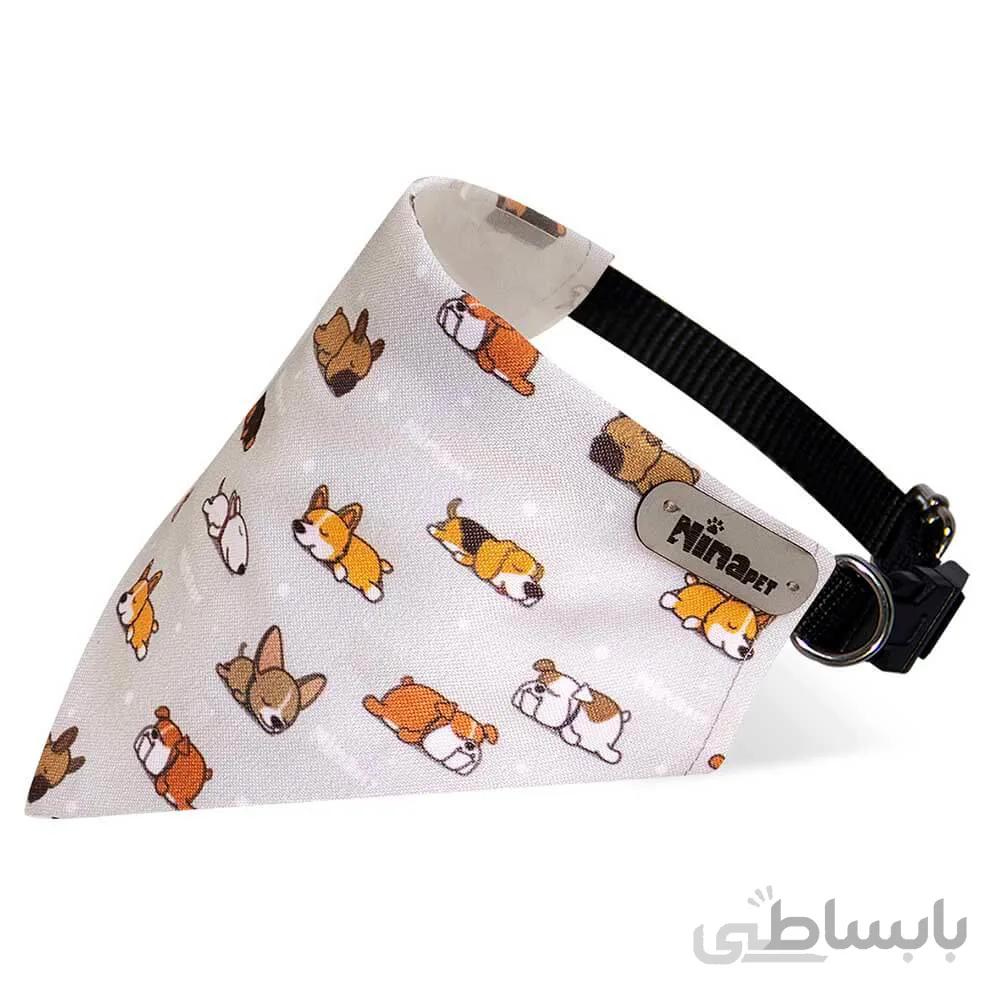قلاده دستمال گردن سگ نیناپت مدل سگ خوابالو ا Ninapet Collar & Scarf For Large Dog Sleepy Dog Model
