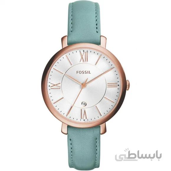 ساعت ژاکلین زنان فسیلی با بند چرمی ا Fossil Women's Jacqueline Watch With Leather Strap