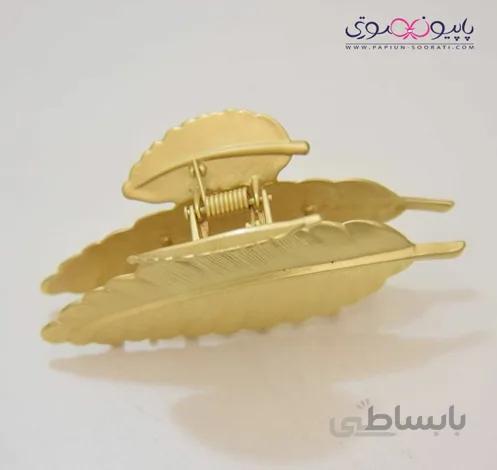 کلیپس فلزی طرح برگ طلایی