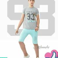 تیشرت و شلوارک بچه گانه پسرانه شیک جنس نخ پنبه لاکرا کد 1458- فروشگاه اینترنتی بچه شیکض