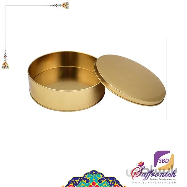 قوطی فلزی بدون طلق قطر 6.5 ارتفاع 3 (100طلایی)