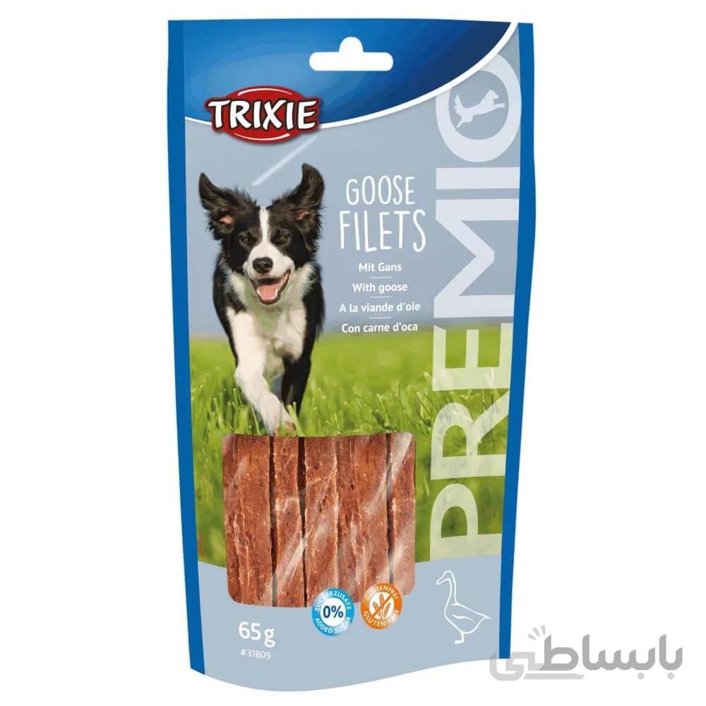تشویقی سگ تریکسی مدل Goose Fillets وزن 65 گرم ا Trixie Goose Fillets Treat 65g