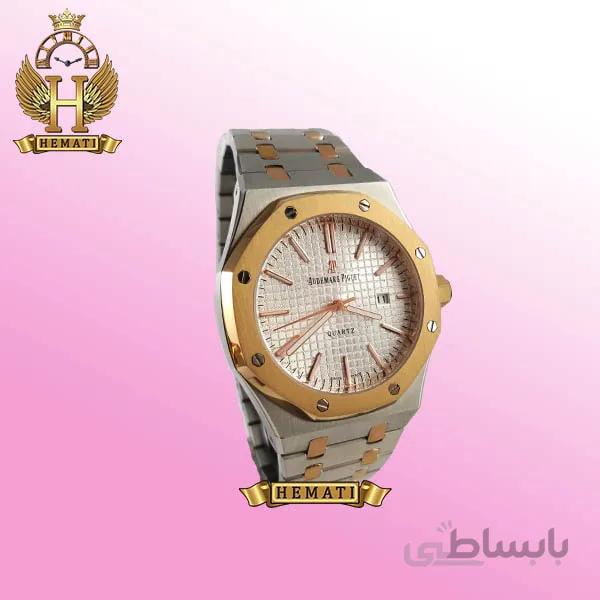 ساعت مردانه تک موتوره اودمار پیگه Audemars Piguet Royal Oak ap1107 نقره ای رزگلد