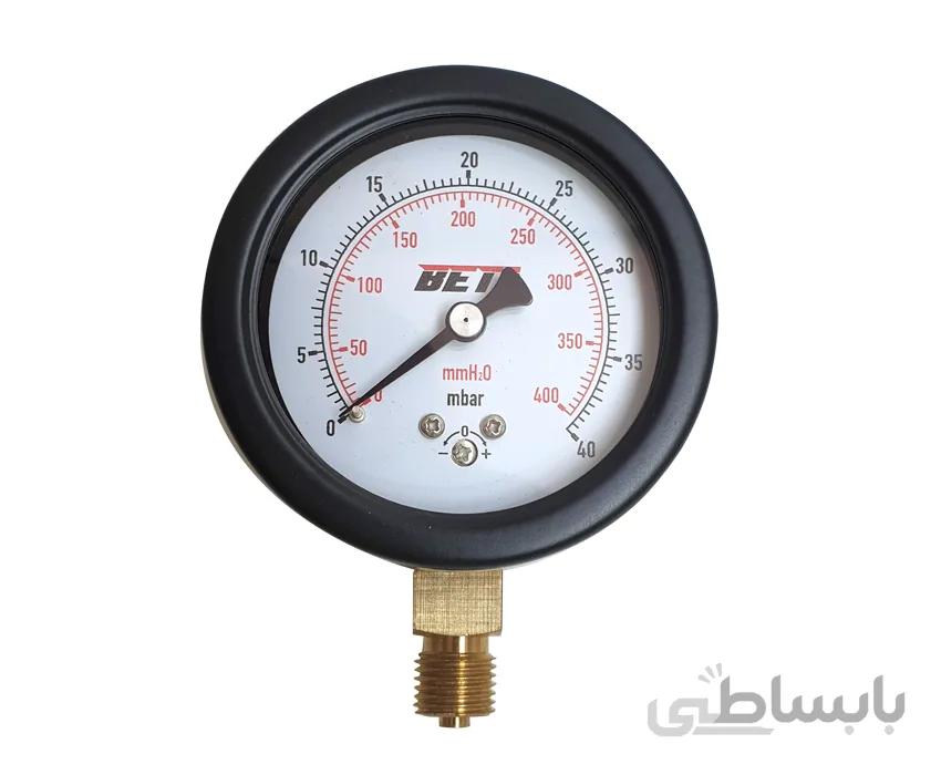 گیج فشار (مانومتر) 40 میلی باری بتا مدل MTB-63L 40
