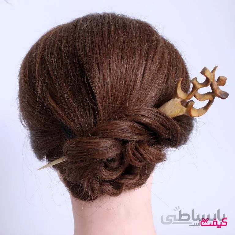 گیره مو دست ساز طرح نماد اوم