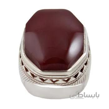 انگشتر نقره مردانه مدل رکاب دست ساز عقیق یمن AM_1851