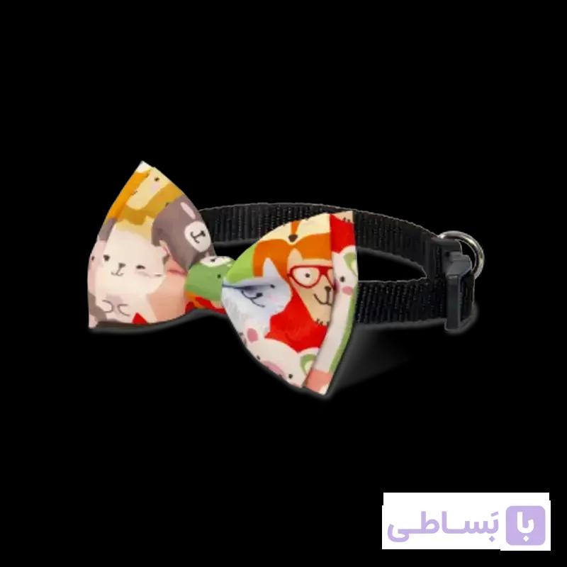 قلاده و پاپیون سگ نیناپت مدل طرح دار سایز کوچک