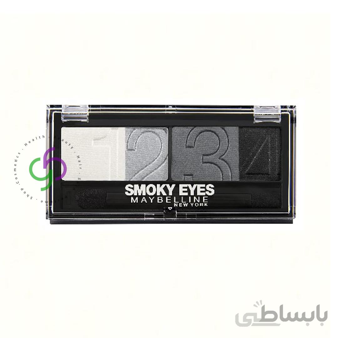 پالت سایه چشم میبلین سری استودیو اسموکی مدل Smoky Star شماره 19 Maybelline Eye Studio Smoky Eyes Quad Eyeshadow Palette 19 Smoky Star