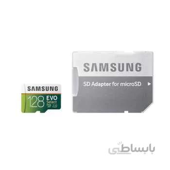 کارت حافظه microSDXC سامسونگ مدل Evo کلاس 10 استاندارد UHS-I U3 سرعت 100MBps همراه با آداپتور SD ظرفیت 128 گیگابایت ا Samsung Evo UHS-I U3 Class 10 100MBps microSDXC With Adapter - 128GB