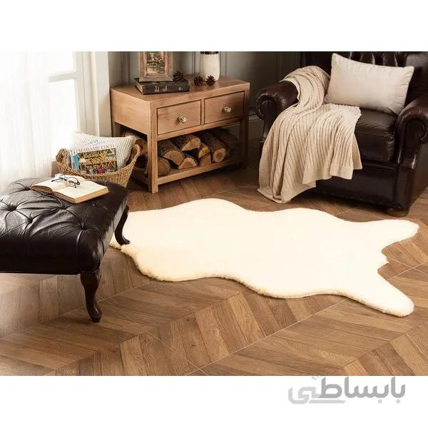 زیر پایی خز مدل Arc Krem سایز 90×60 سانتی متر مادام کوکو