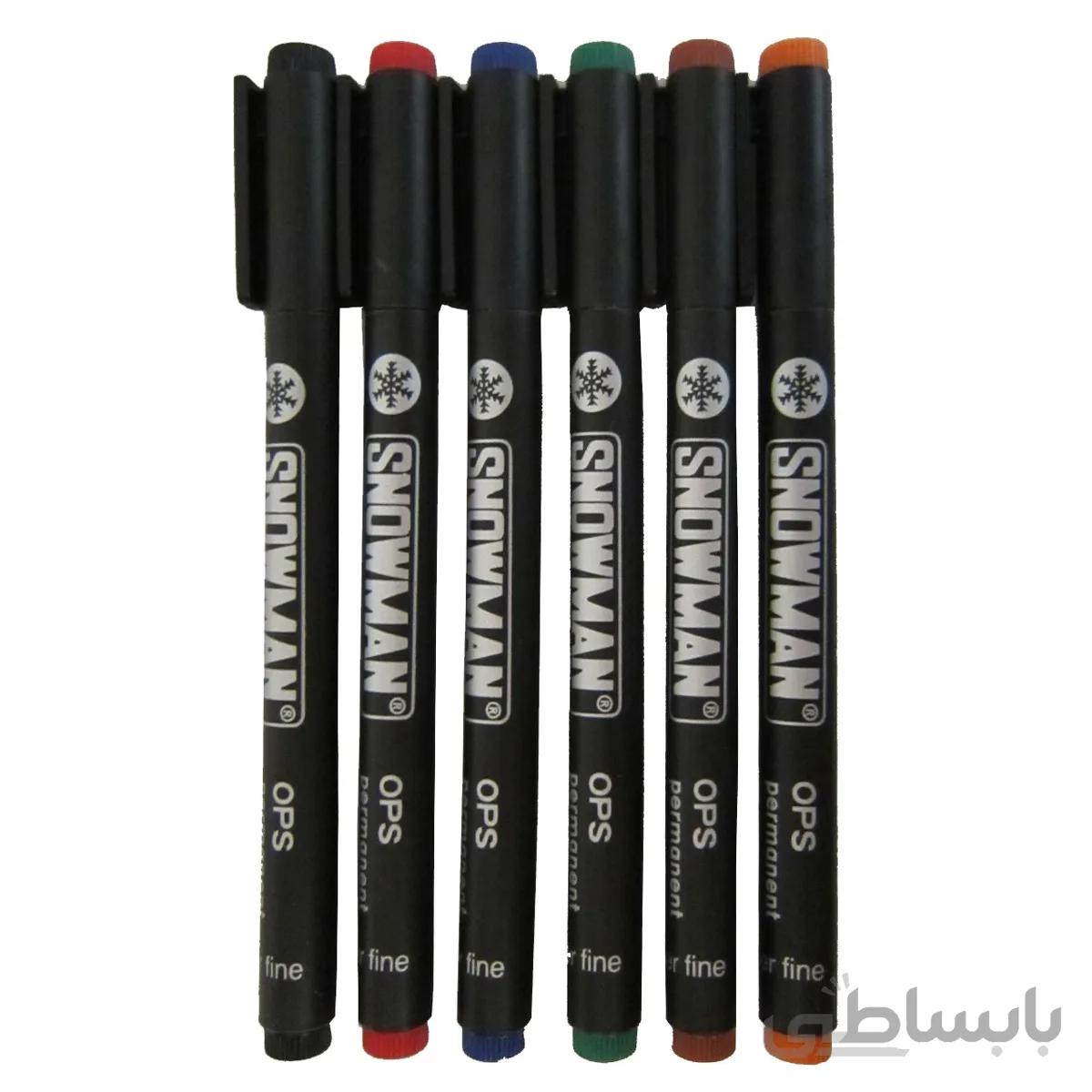 ماژیک سی دی اسنومن مدل OPS بسته 6 عددی ا Snow Man OPS CD Marker - pack of 6
