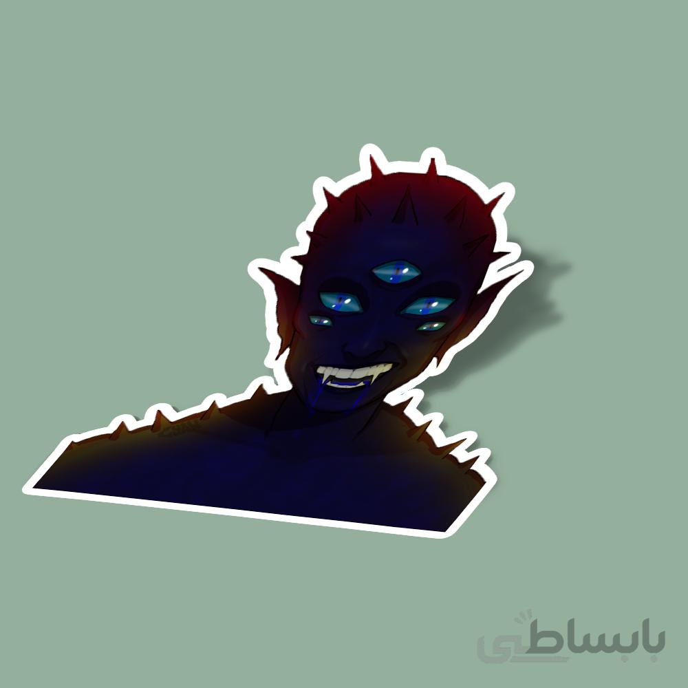 استیکر Blue Monster