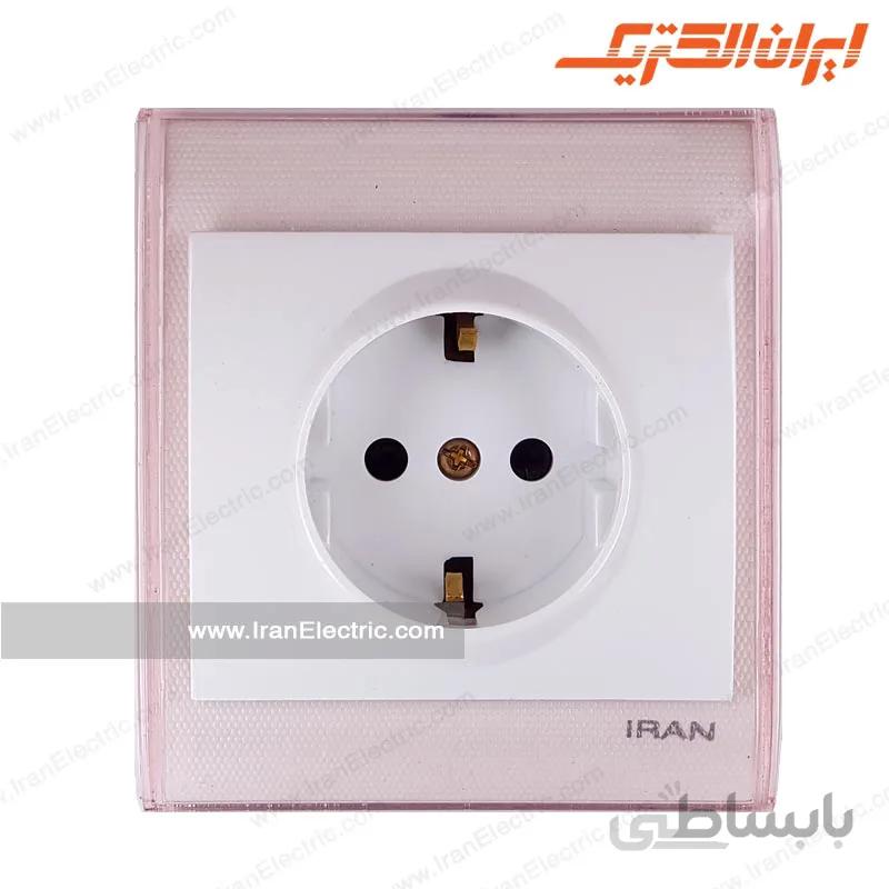پریز برق ارتدار ایران ترنسپرنت صورتی