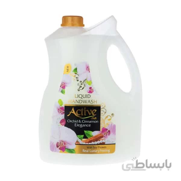 مایع دستشویی اکتیو گل و دارچین مقدار 3750کیلوگرم