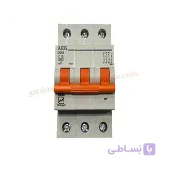 فیوز مینیاتوری سه فاز 10 آمپر AEG تیپ C — تصویر 1