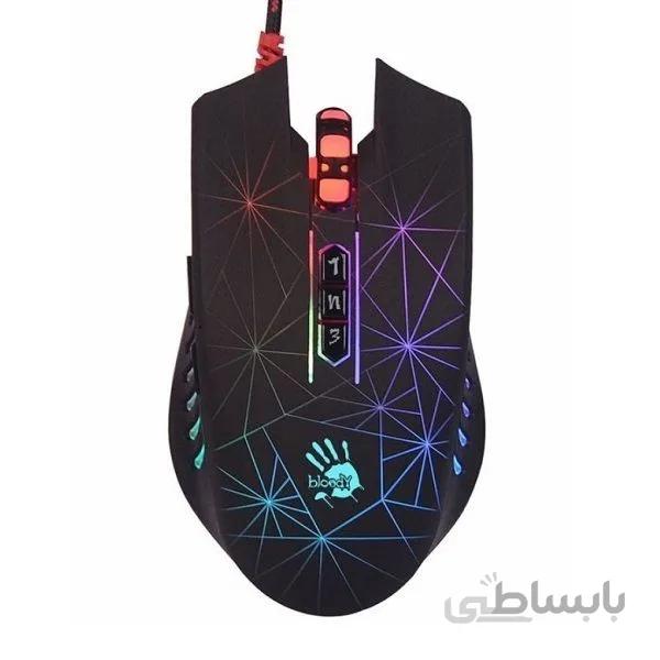 ماوس گیمینگ ای فورتک مدل پی 81 ا P81 Light Strike 5K RGB Animation Gaming Mouse
