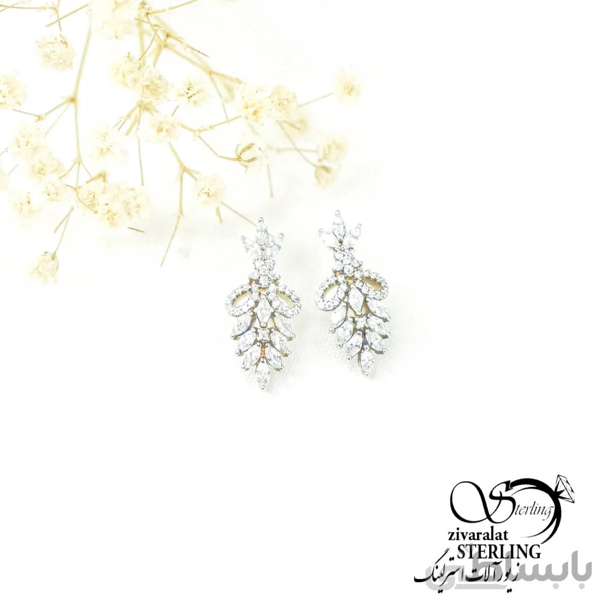 گوشواره میخی نقره کد 6224