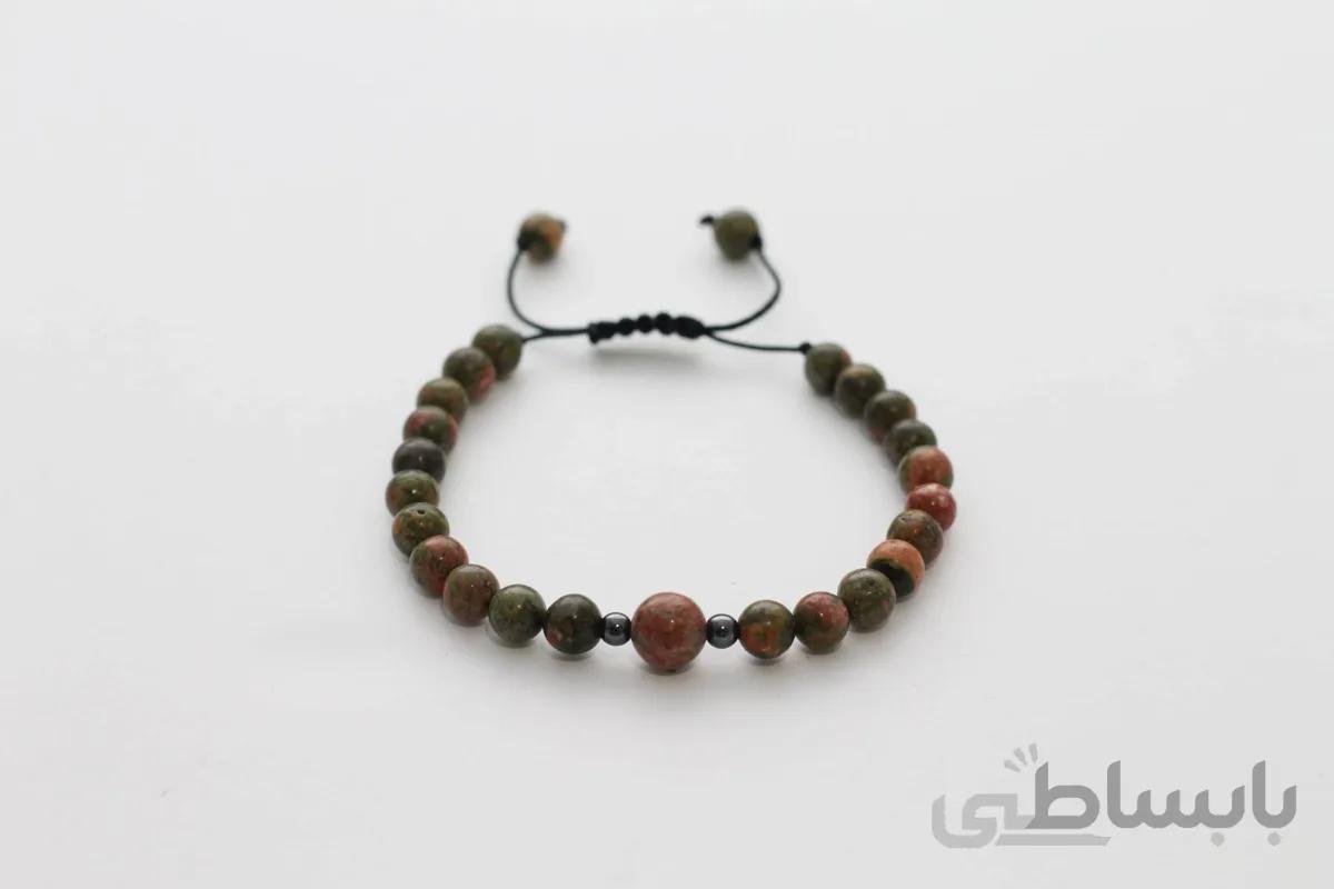 دستبند سنگ اصل اوناکیت، حدید کد BT-276