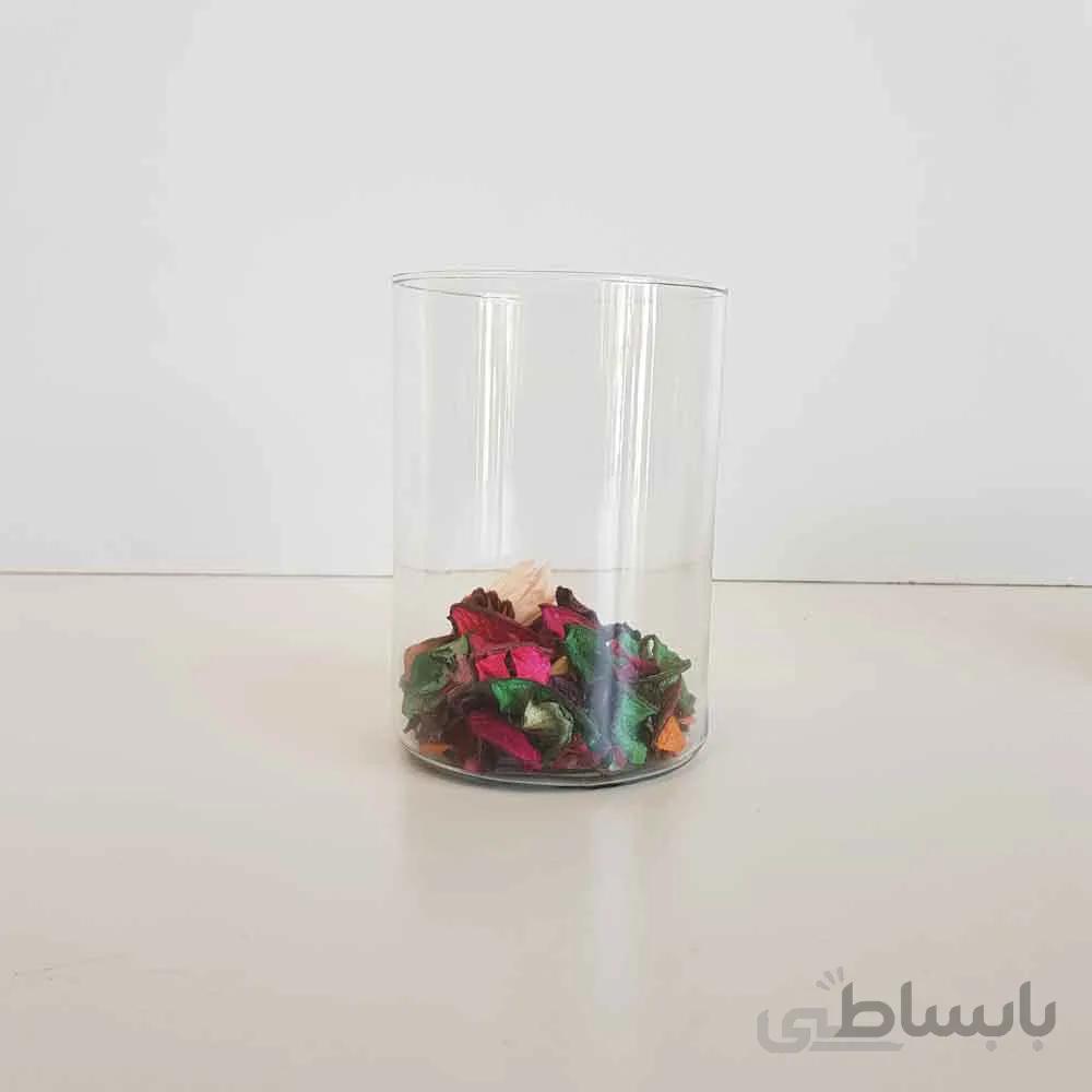 گلدان شیشه ای 15 سانتی میخک