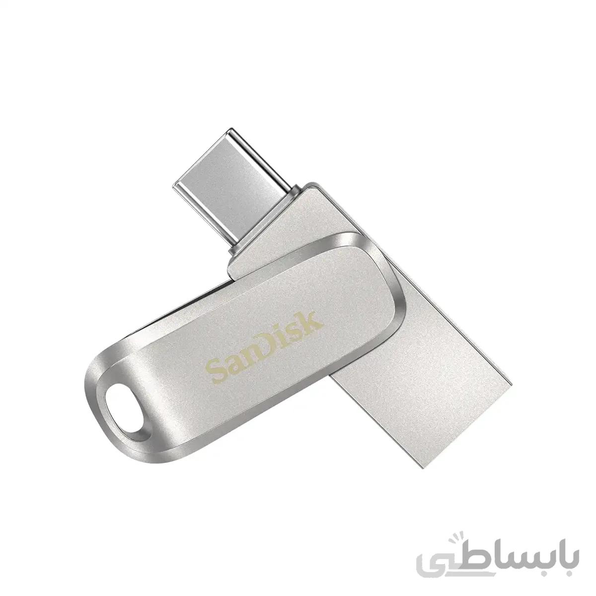 فلش مموری سن دیسک Dual Drive Luxe USB Type- C USB 3.1 ظرفیت64 گیگابایت ا SanDisk Dual Drive Luxe USB Type- C USB 3.1 64GB